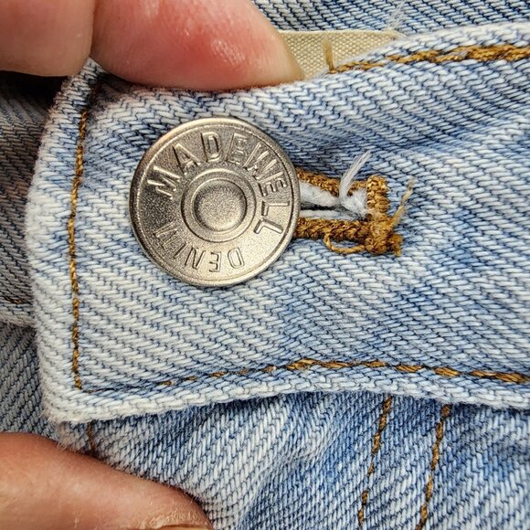 Madewell Shorts Womens 28 Light Wash Stretch High Rise Relaxed Denim Jean *GUC* - Picture 3 of 13